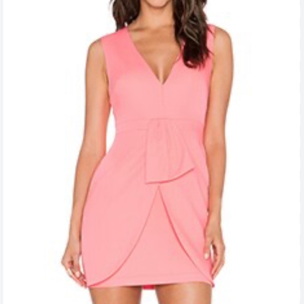 BCBG Maxazria sleeveless draped skirt dress